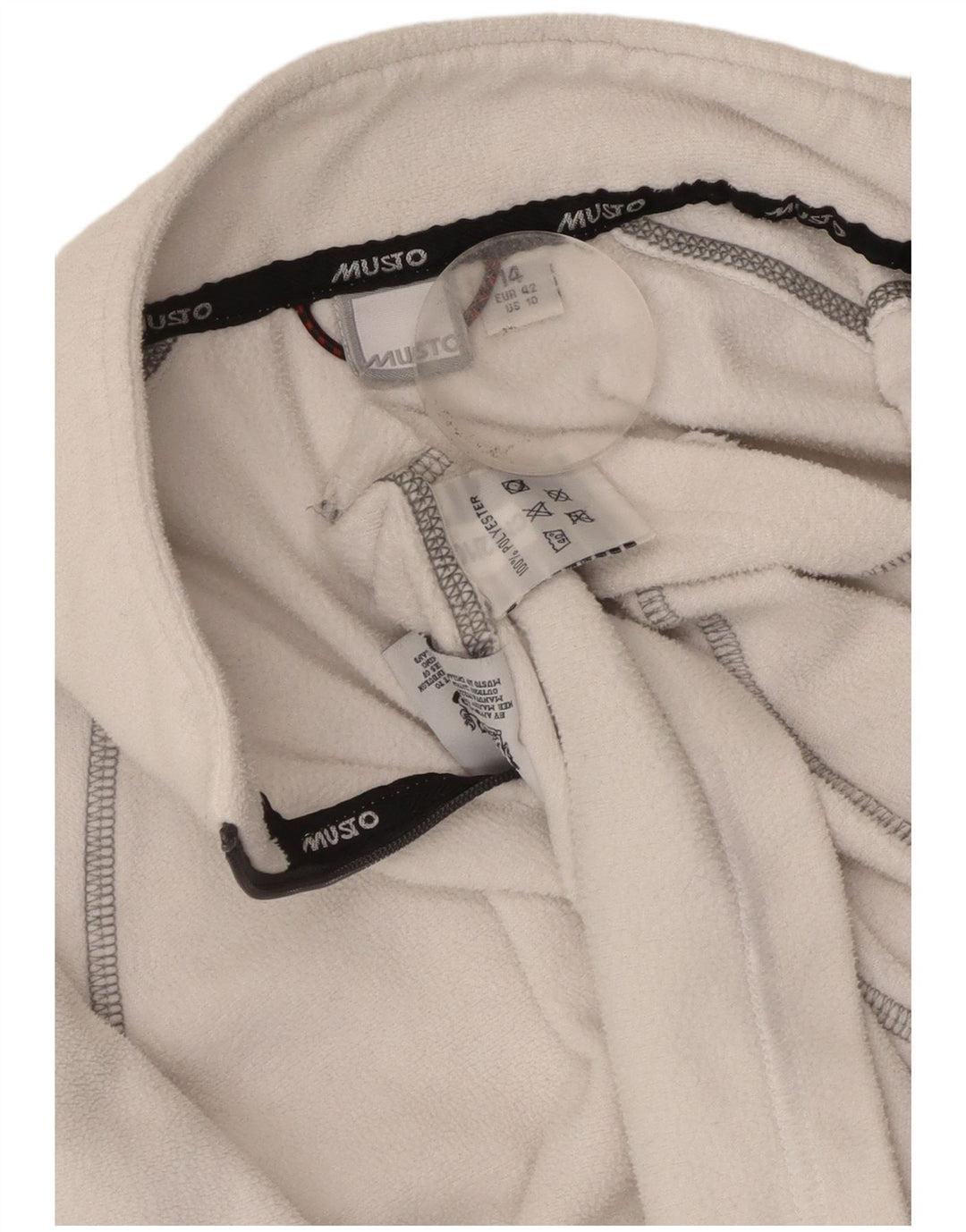 Musto γυναικείο φερμουάρ Fleece Jumper UK 14 Large White Polyester