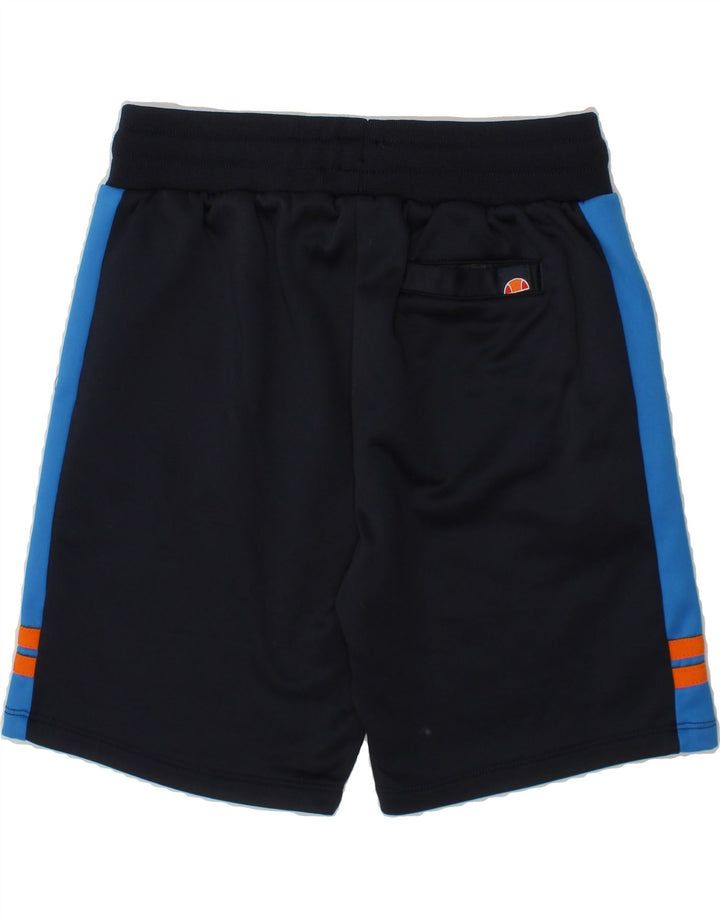 ELLESSE Boys Sport Shorts 12-13 Years  Navy Blue Colourblock Polyester Vintage Ellesse and Second-Hand Ellesse from Messina Hembry 