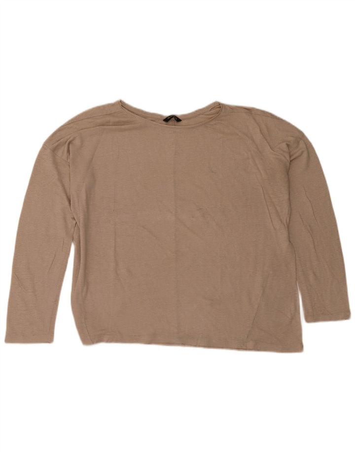 Massimo Dutti γυναικείο μακρυμάνικο μπλουζάκι UK 18 XL μπεζ
