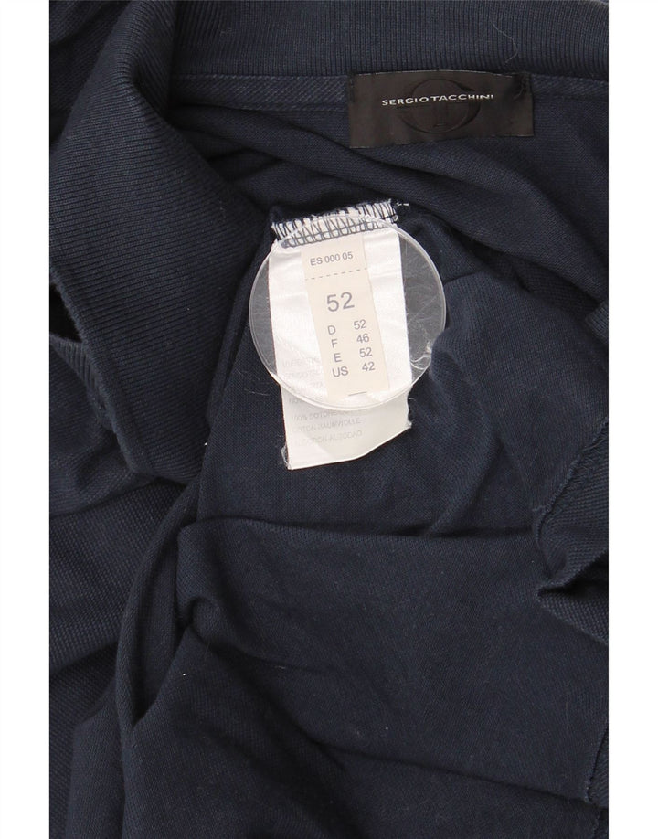 SERGIO TACCHINI Ανδρικό μπλουζάκι πόλο IT 52 Μεγάλο μπλε βαμβακερό