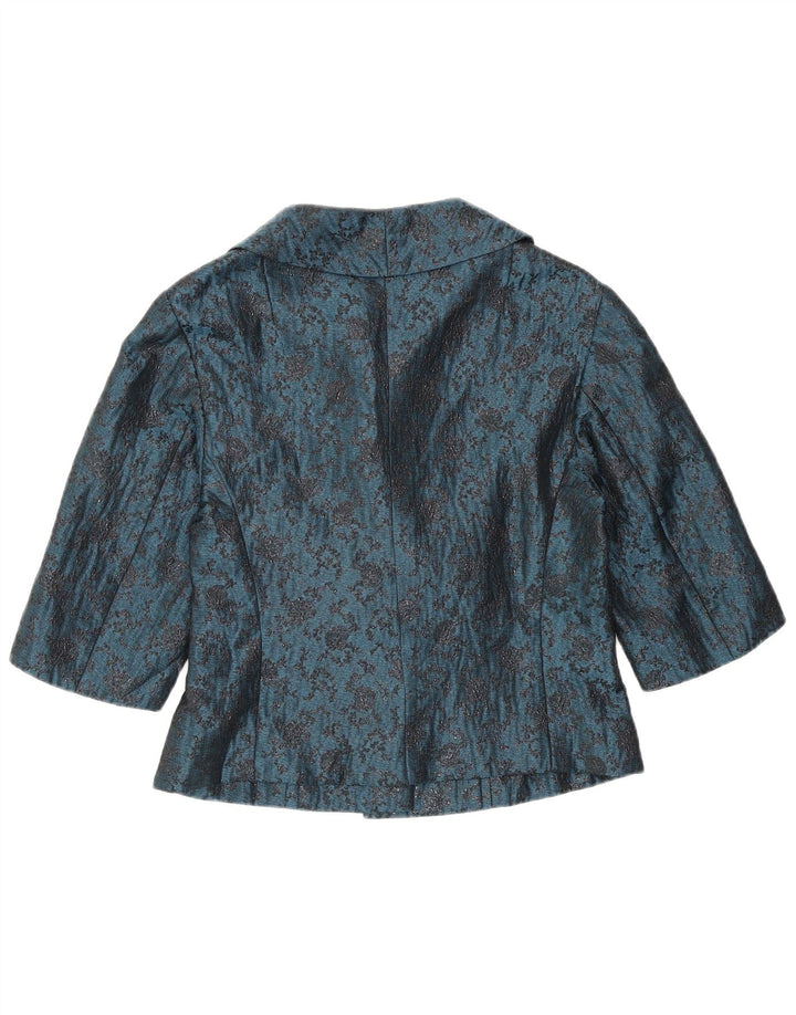 Vintage γυναικείο σετ 2 κουμπιών 2 τεμαχίων UK 12 Medium Blue Floral