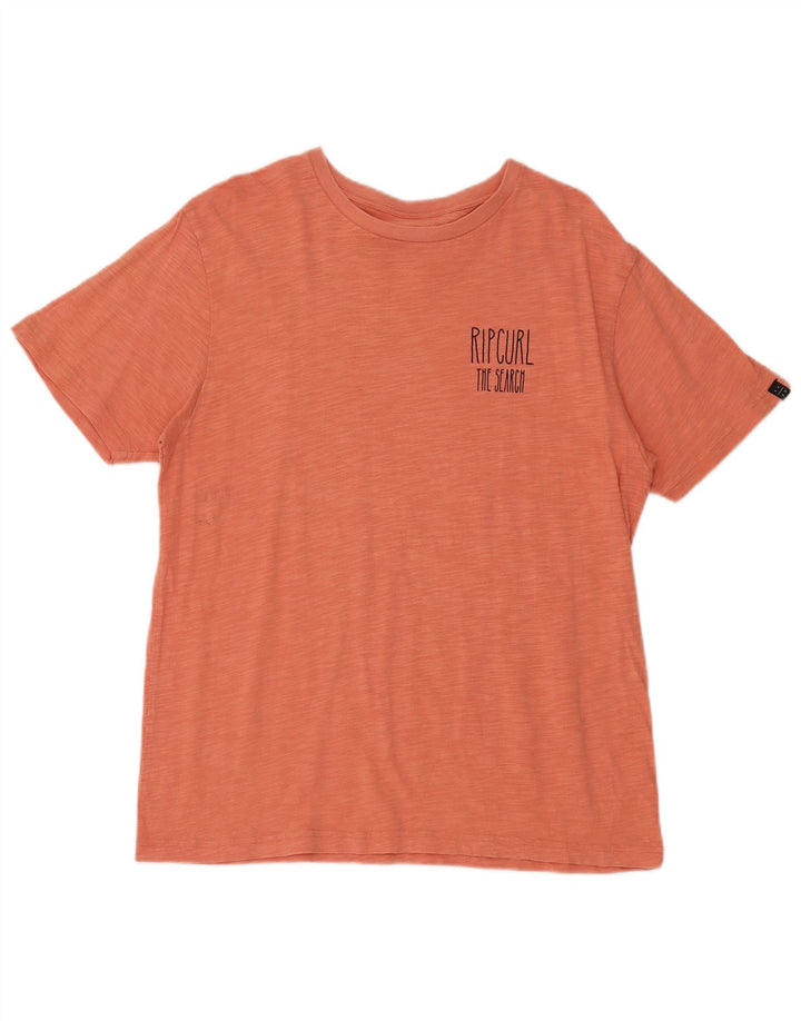 Ανδρικό γραφικό T-Shirt Rip Curl Top μεγάλο πορτοκαλί βαμβακερό