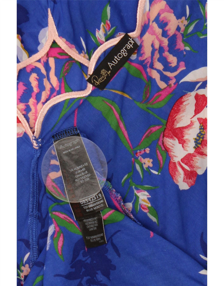 Marks & Spencer Γυναικείο αυτόγραφο Sundress UK 12 Medium Blue Floral