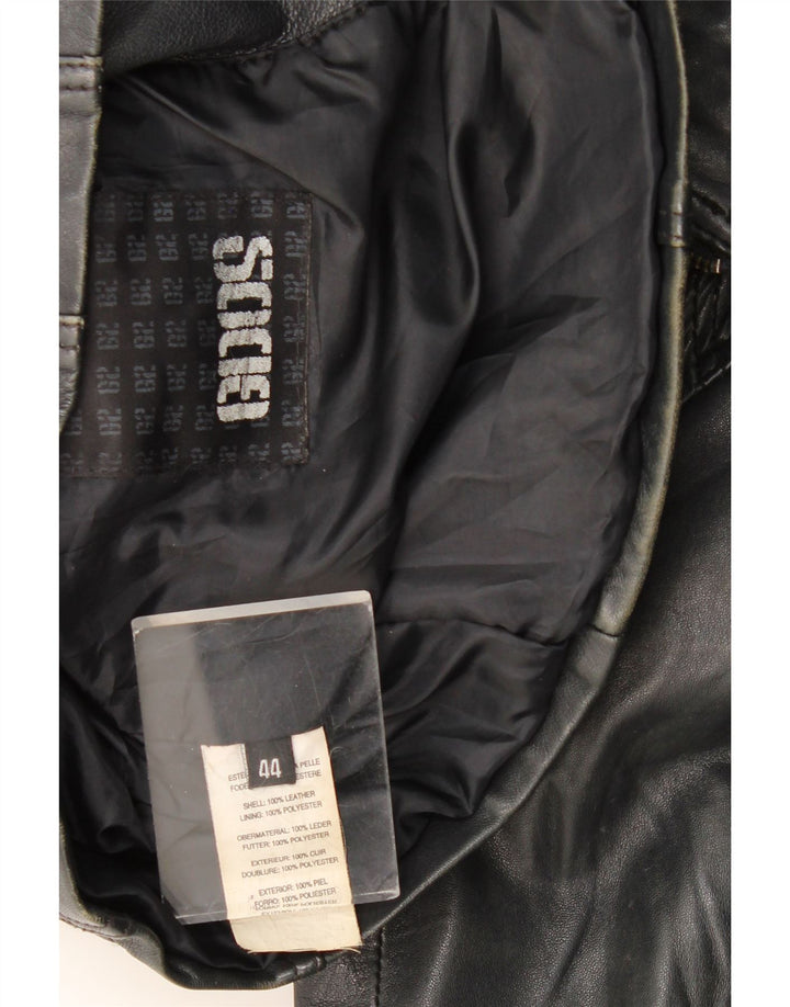 Vintage Γυναικείο Δερμάτινο Μπουφάν IT 44 Medium Black Leather