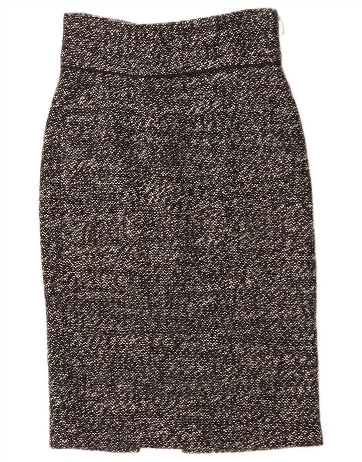 Zara Γυναικεία Pencil Φούστα Μικρή W26 Μαύρη Ακρυλική με φλύκταινες