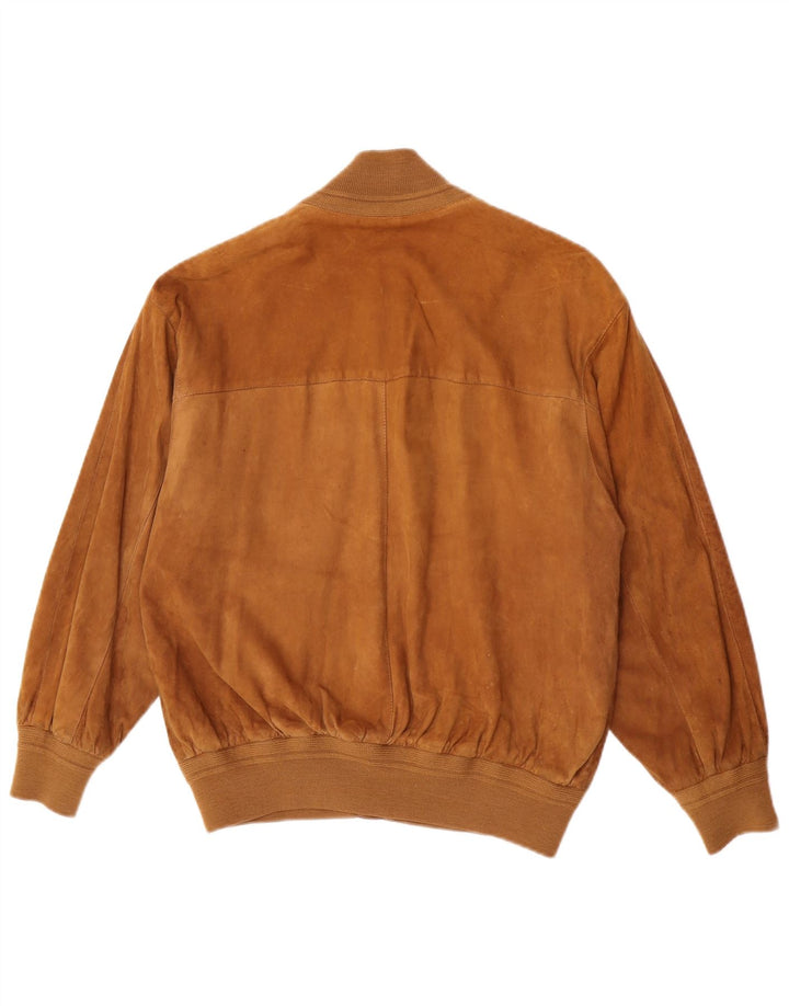 Vintage Γυναικείο Suede Bomber Jacket EU 38 Medium Brown Retro