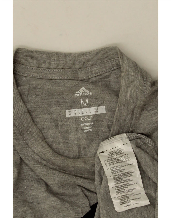Ανδρικό γραφικό T-Shirt Adidas Top Medium Grey Flecked Polyester