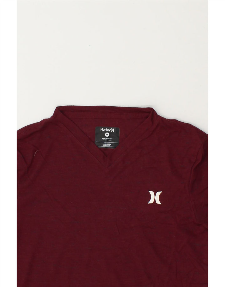 HURLEY Womens T-Shirt Top UK 12 Medium Maroon Vintage Hurley and Second-Hand Hurley from Messina Hembry 