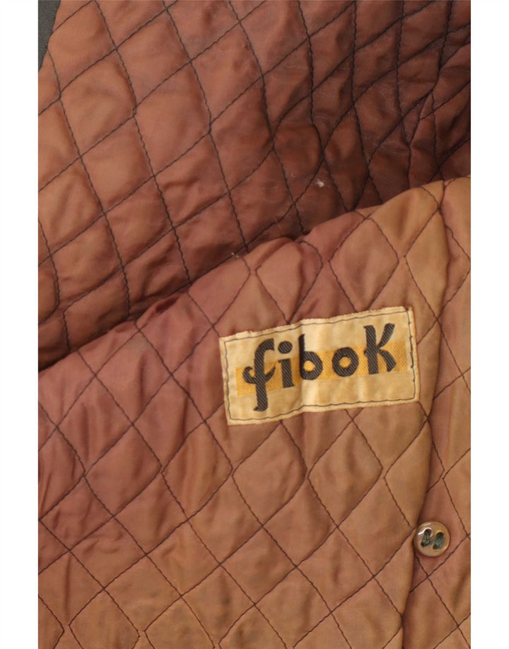 Fibok Γυναικείο Δερμάτινο Παλτό UK 14 Μεσαίο πράσινο
