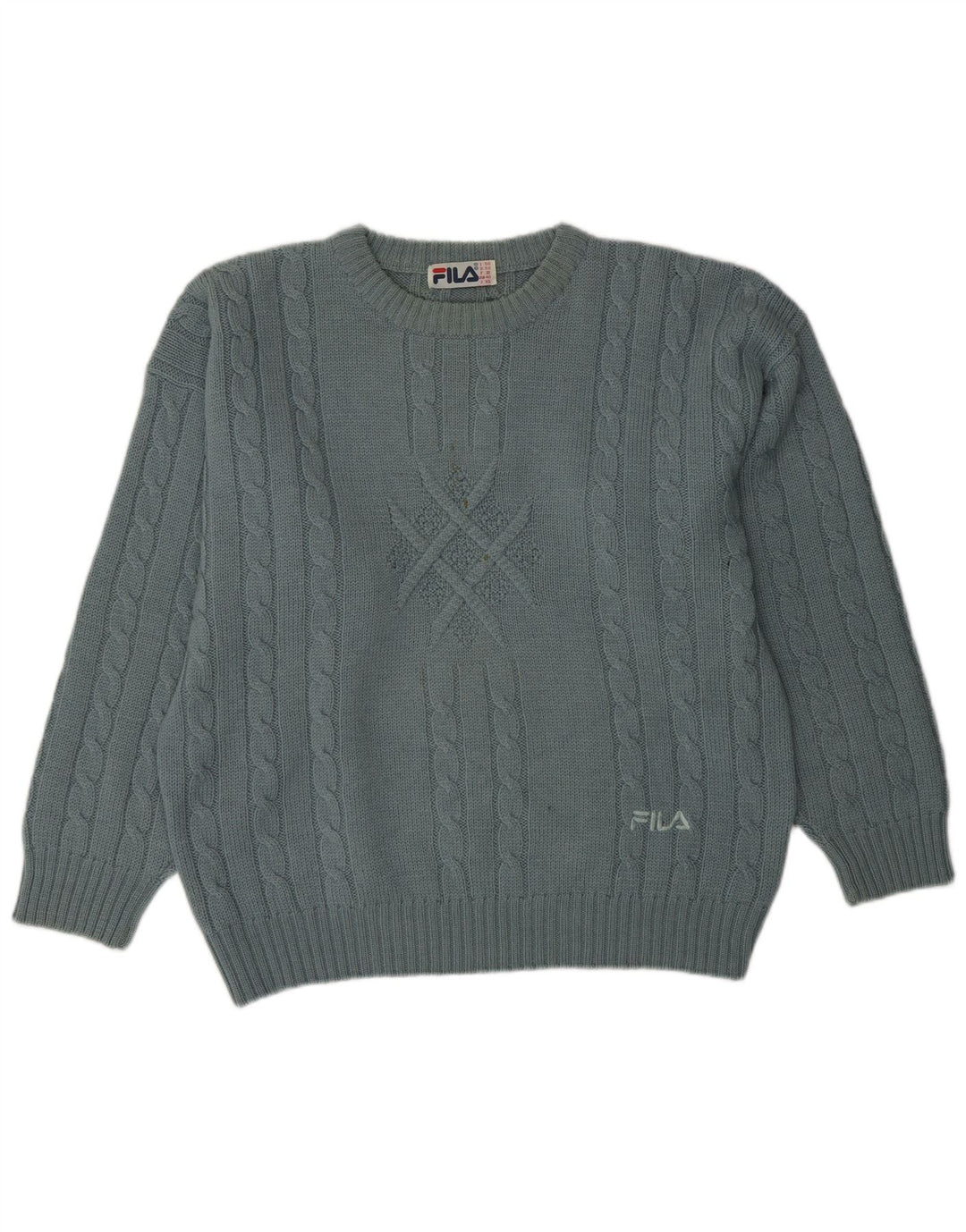 Ανδρικό πουλόβερ FILA Loose Fit Crew Neck Jumper IT 50 Medium Blue Wool