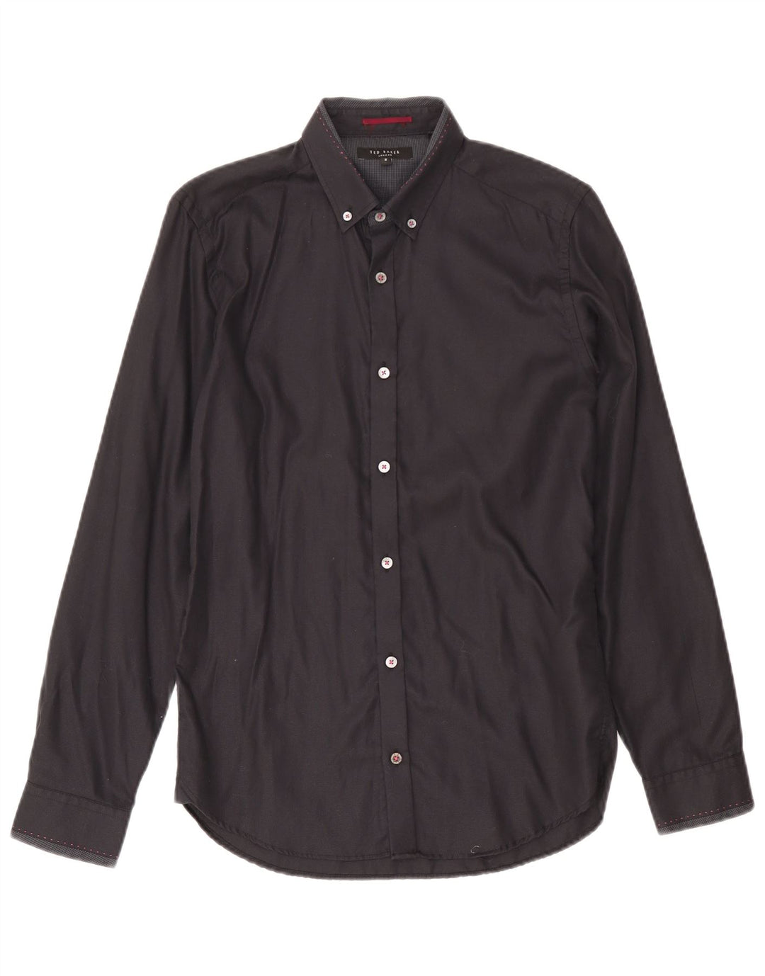 Ted Baker Ανδρικό πουκάμισο Νούμερο 2 Μικρό Βαμβακερό Navy Blue