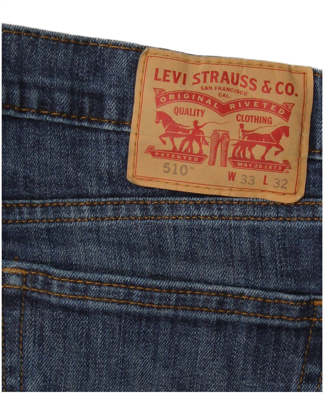 LEVI'S Ανδρικό 510 Skinny Jeans W33 L32 Μπλε βαμβακερό