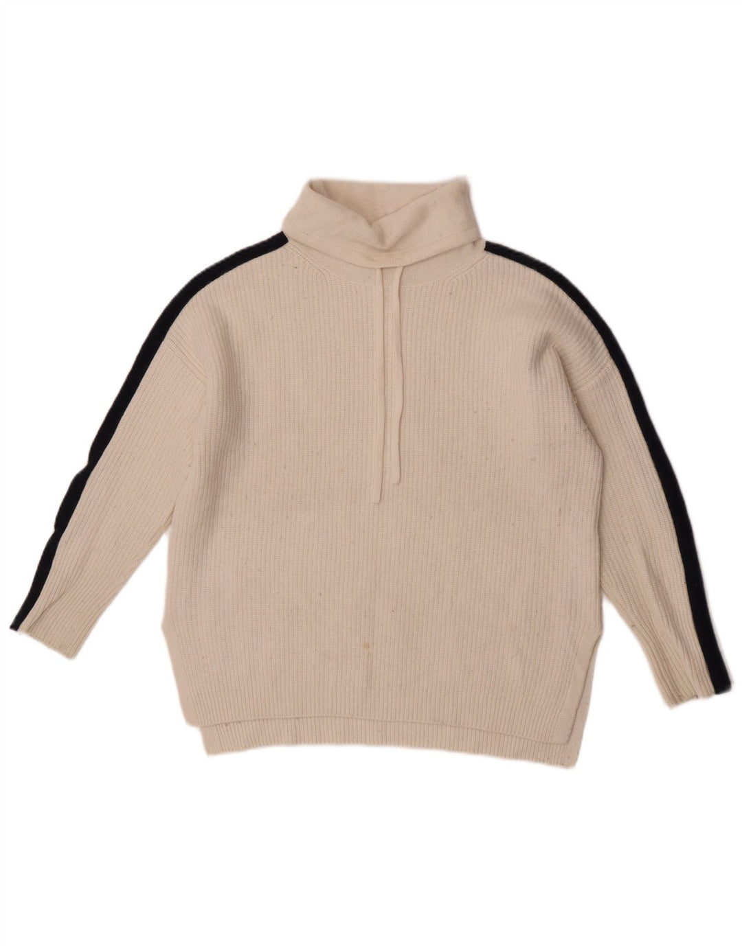 The White Company Γυναικείο πουλόβερ με ρολό λαιμόκοψη UK 14 Medium White