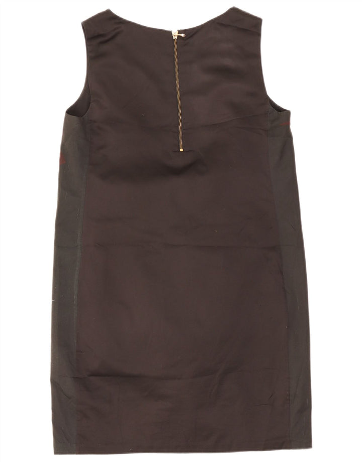 Ted Baker Γυναικείο φόρεμα γραφικών μετατόπισης μεγέθους 4 Μεγάλο μαύρο Colourblock Bird