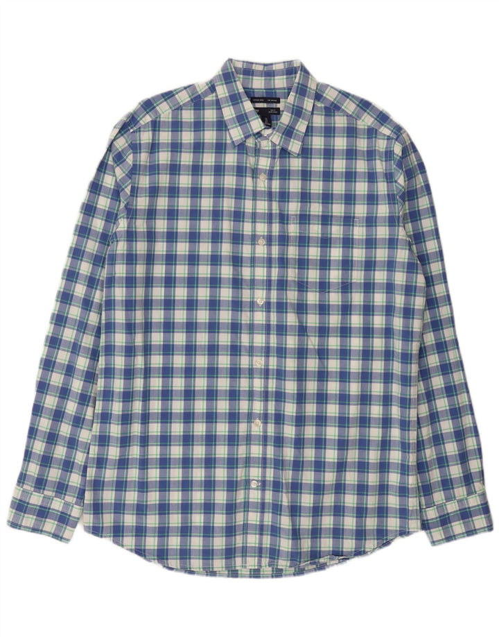 Ανδρικό πουκάμισο Gap Slim Fit Large Blue Check Cotton
