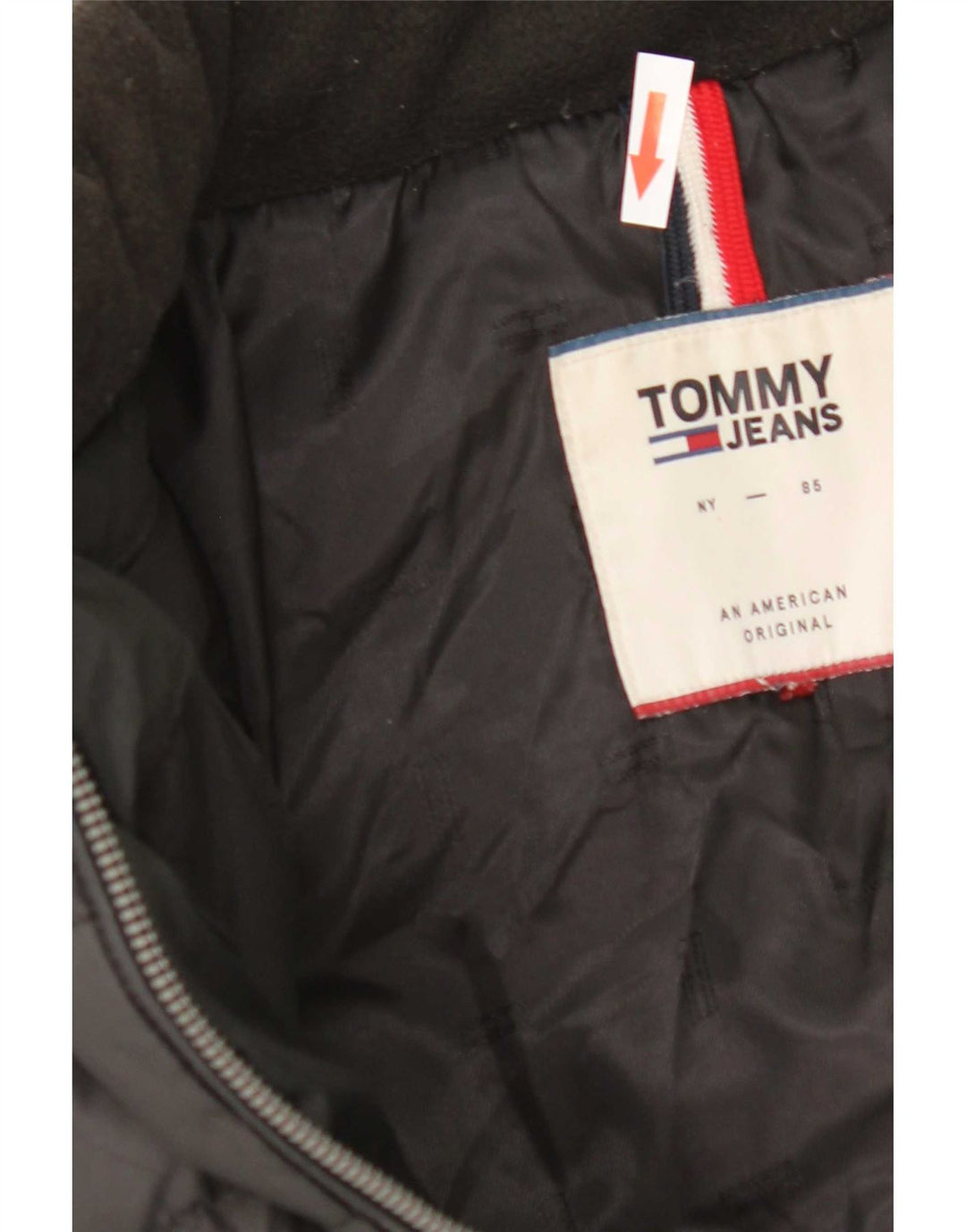 Tommy Hilfiger Γυναικείο μπουφάν με επένδυση UK 14 Μεσαίου Μαύρου Πολυεστέρα