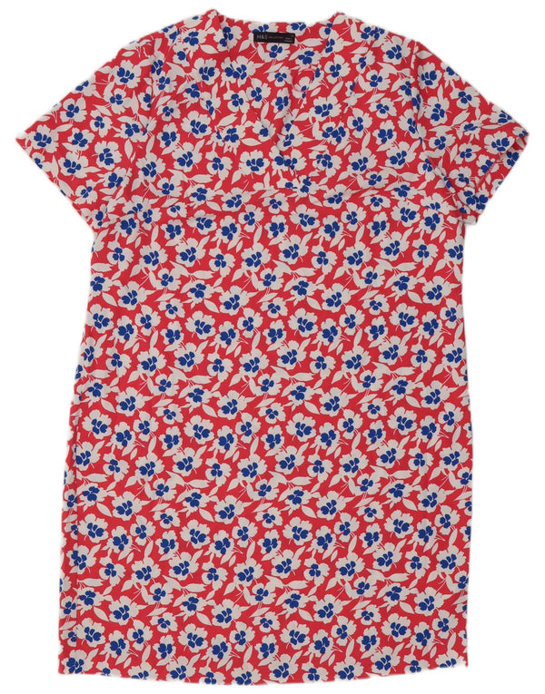 Marks & Spencer Γυναικείο Φόρεμα Shift UK 16 Μεγάλο κόκκινο φλοράλ πολυεστέρας