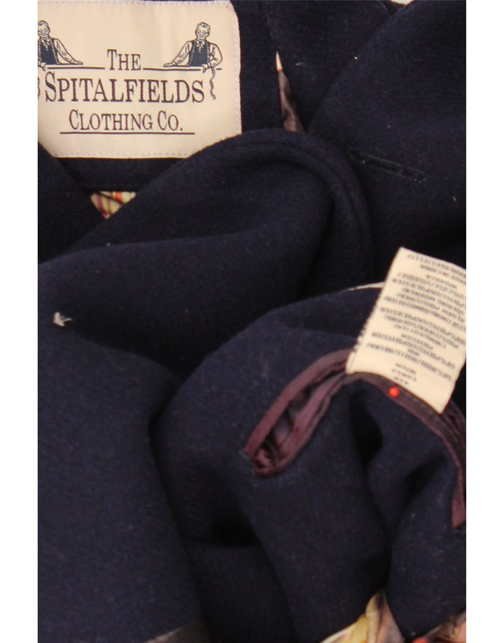 Vintage Ανδρικό Πανωφόρι UK 42 XL Navy Blue Wool