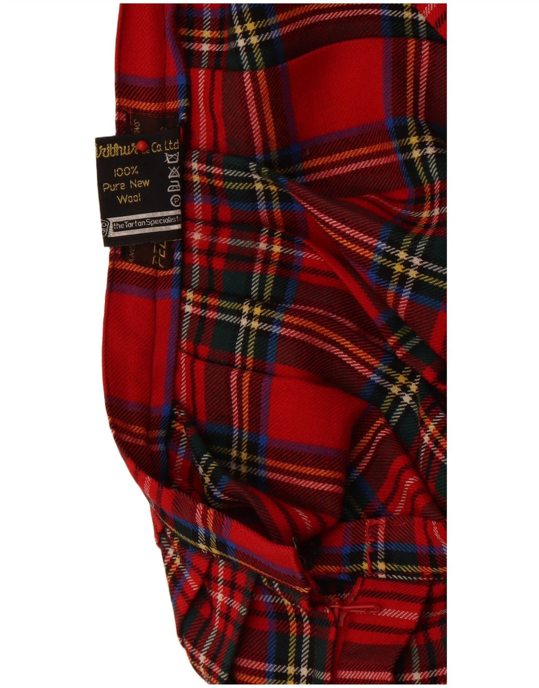 Vintage γυναικεία μίνι πλισέ φούστα IT 44 Medium W26 Red Check New Wool
