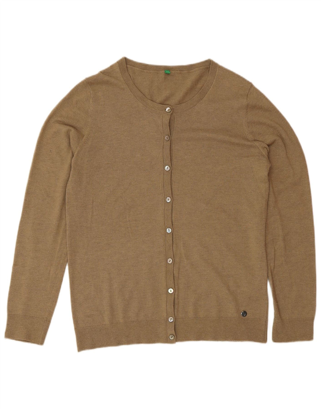 Γυναικεία ζακέτα Benetton UK 12 μεσαίου καφέ πολυαμίδης