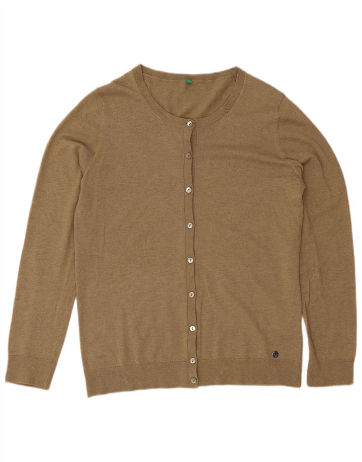 Γυναικεία ζακέτα Benetton UK 12 μεσαίου καφέ πολυαμίδης