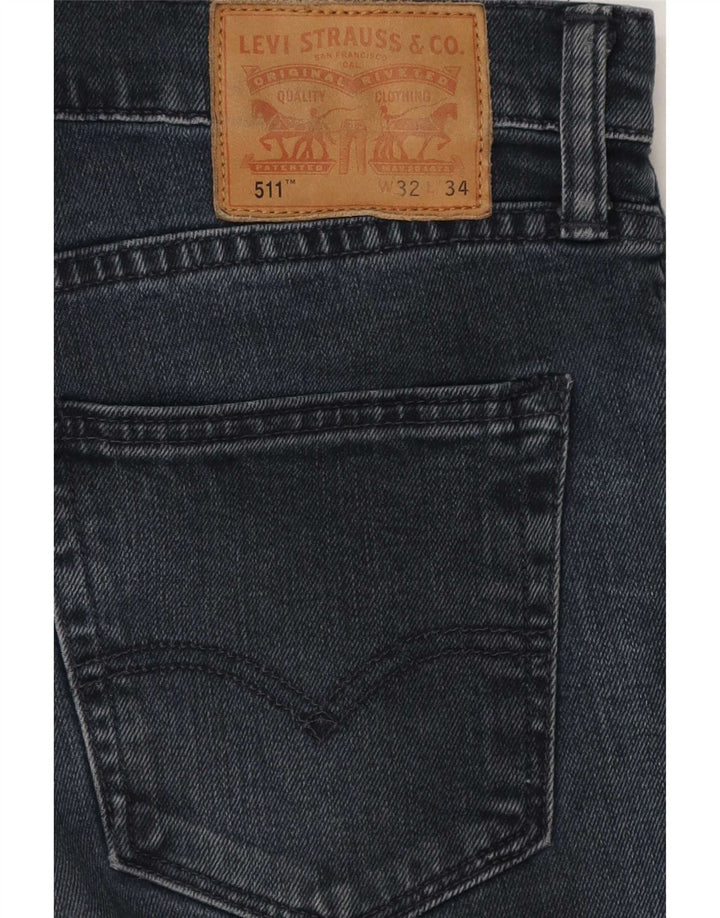 Levi's Mens 511 Slim Jeans W32 L26 Navy Blue Cotton