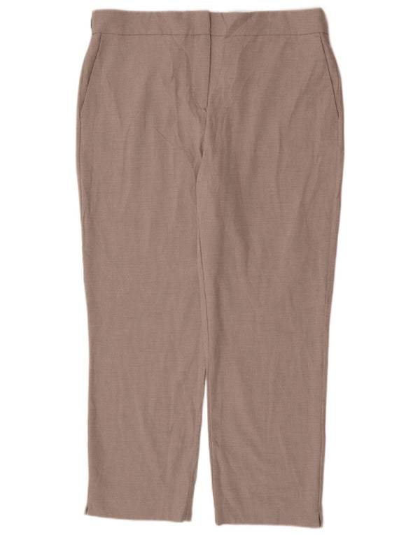 Zara γυναικείο παντελόνι Chino με κωνικό ψηλόμεσο 2XL W34 L27 Μπεζ