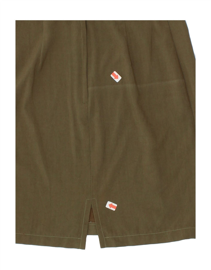 VINTAGE Womens Pencil Skirt IT 44 Medium Khaki Vintage Vintage and Second-Hand Vintage from Messina Hembry 