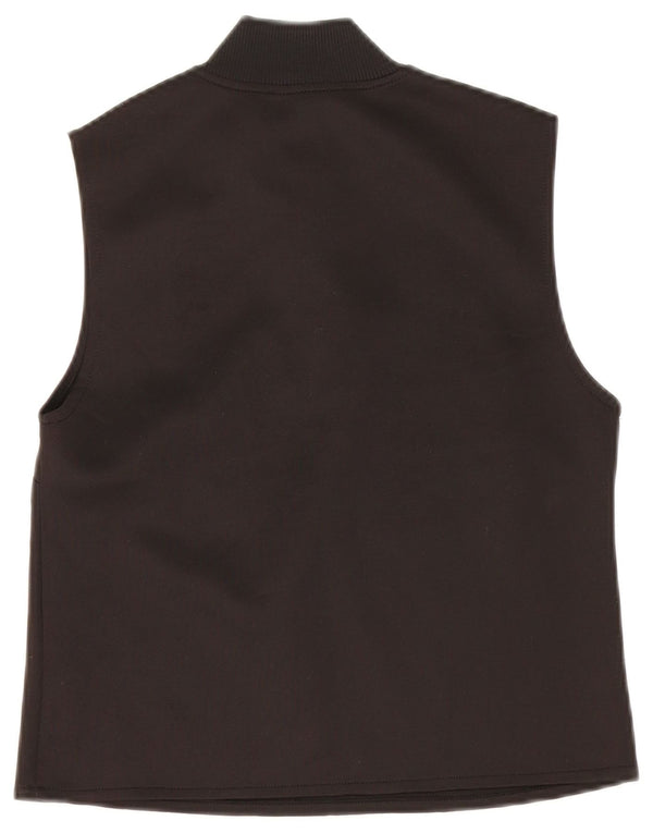 Zara Γυναικείο Crop Top UK 12 Medium Black Cotton