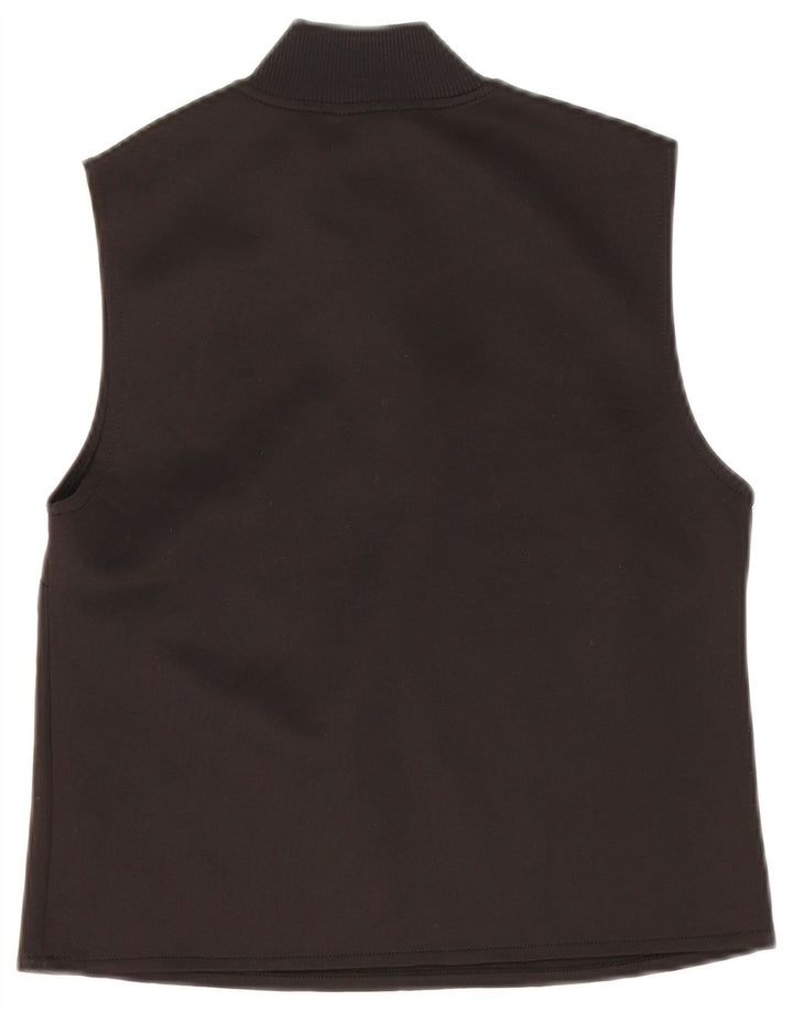 Zara Γυναικείο Crop Top UK 12 Medium Black Cotton