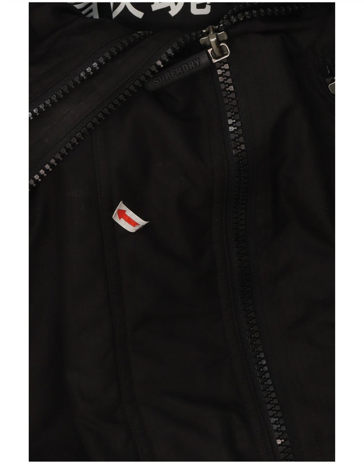 Ανδρικό μπουφάν με κουκούλα Superdry UK 36 Small Black Polyester