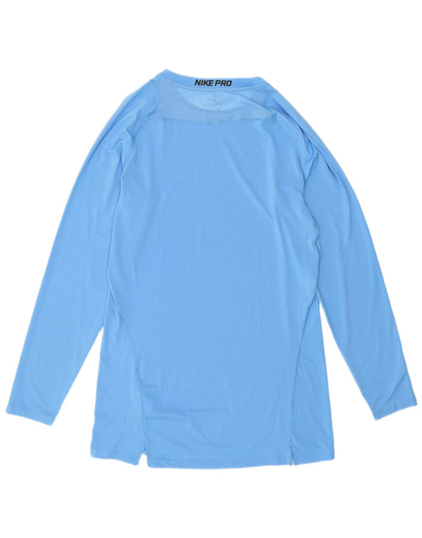 Ανδρικό τοπ Nike Dri Fit μακρυμάνικο 2XL μπλε πολυεστέρας