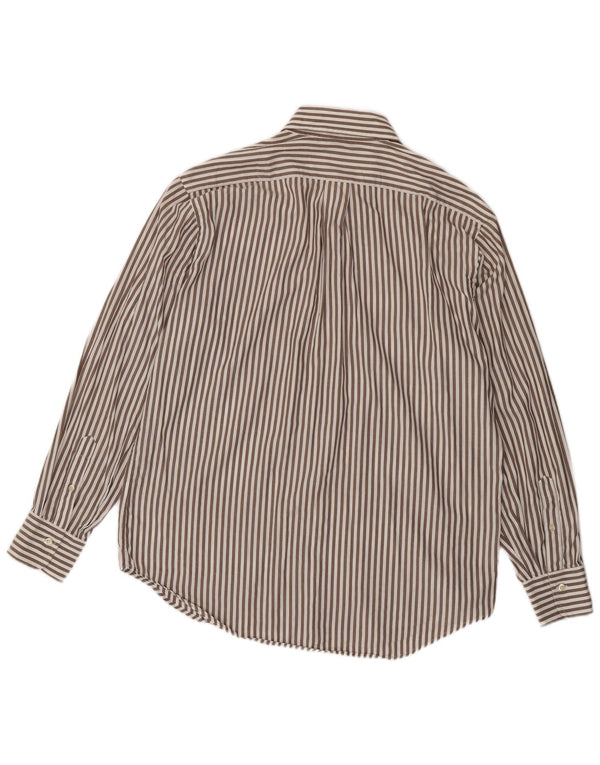 Danolis Ανδρικό Πουκάμισο Μέγεθος 44 17 1/2 XL Καφέ ριγέ βαμβακερό