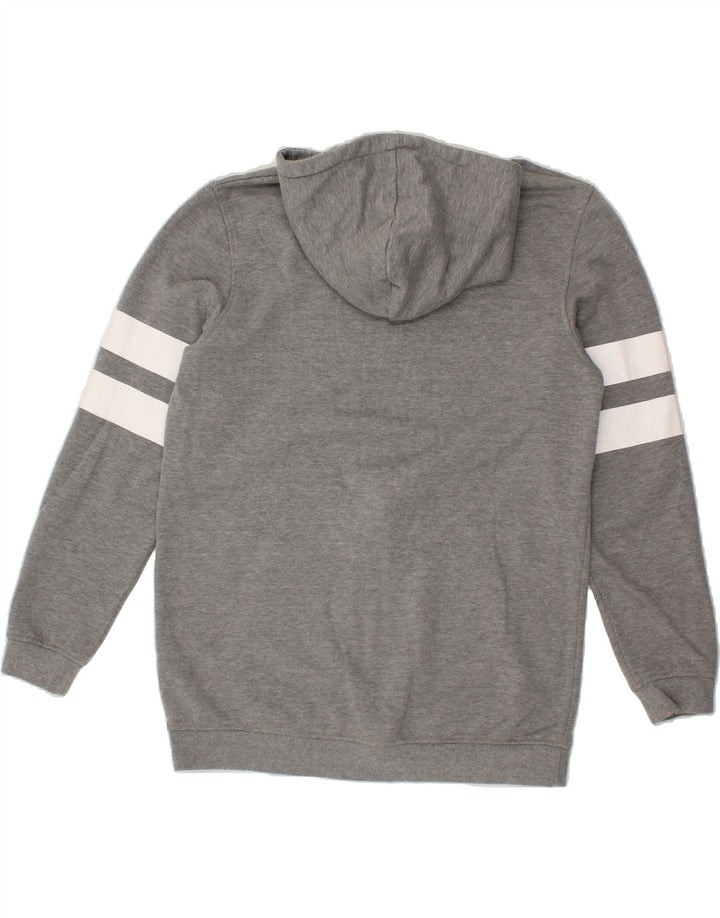 JACK & JONES Mens Zip Hoodie Sweater XL Grey Striped Polyester Vintage Jack & Jones and Second-Hand Jack & Jones from Messina Hembry 