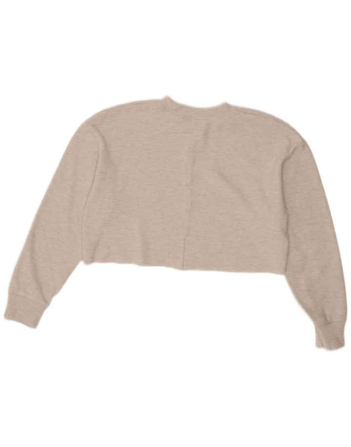 Zara Γυναικεία Crop Μπλούζα Τοπ UK 14 Medium Beige