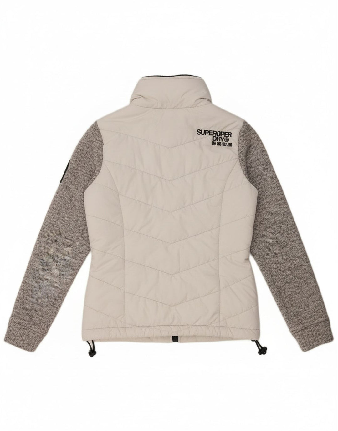 Γυναικείο μπουφάν με κουκούλα Superdry UK 8 Small White Colourblock
