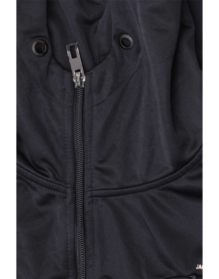 Jack & Jones Ανδρικό πουλόβερ με κουκούλα με φερμουάρ Μεγάλο μπλε ναυτικό πολυεστέρα