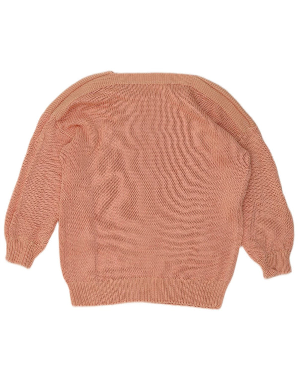 Vintage γυναικείο πουλόβερ με λαιμόκοψη UK 16 Large Pink