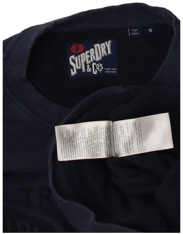 Ανδρικό γραφικό φούτερ Superdry Jumper Medium Navy Blue βαμβακερό