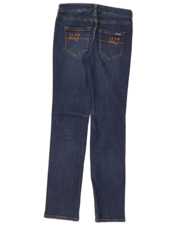 White Stuff Γυναικεία Straight Jeans UK 12 Medium W28 L30 Navy Blue Cotton