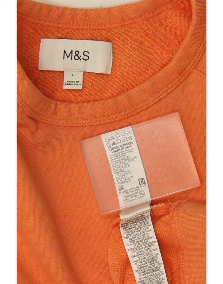 Ανδρικό φούτερ Marks & Spencer Jumper Μεγάλο Πορτοκαλί Βαμβακερό