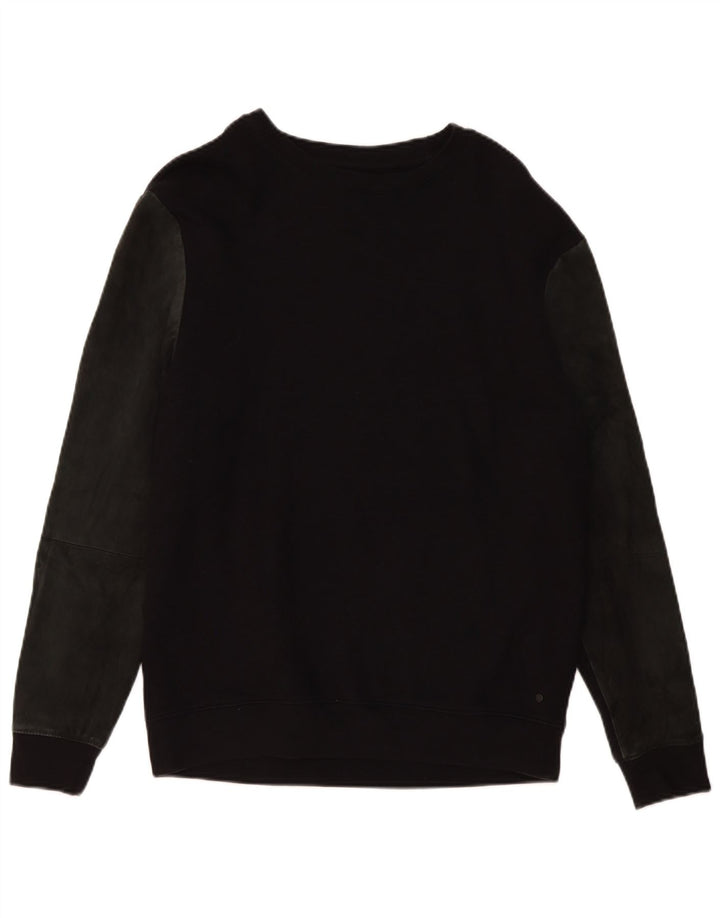 Ανδρικό φούτερ All Saints Jumper Μεσαίο μαύρο χρώμα, βαμβακερό