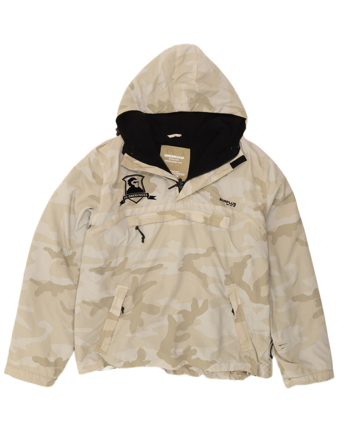 Ανδρικό μπουφάν με κουκούλα Surplus UK 40 Large Beige Camouflage