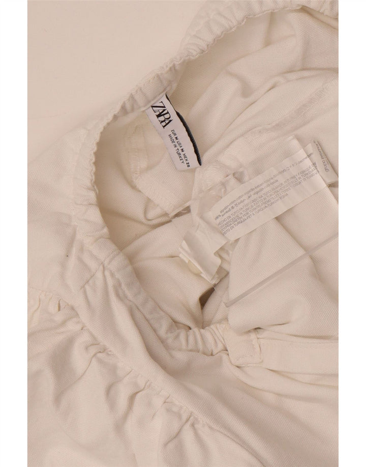 Zara Γυναικεία Ολόσωμη φόρμα UK 12 Μεσαίο Λευκό Βαμβακερό