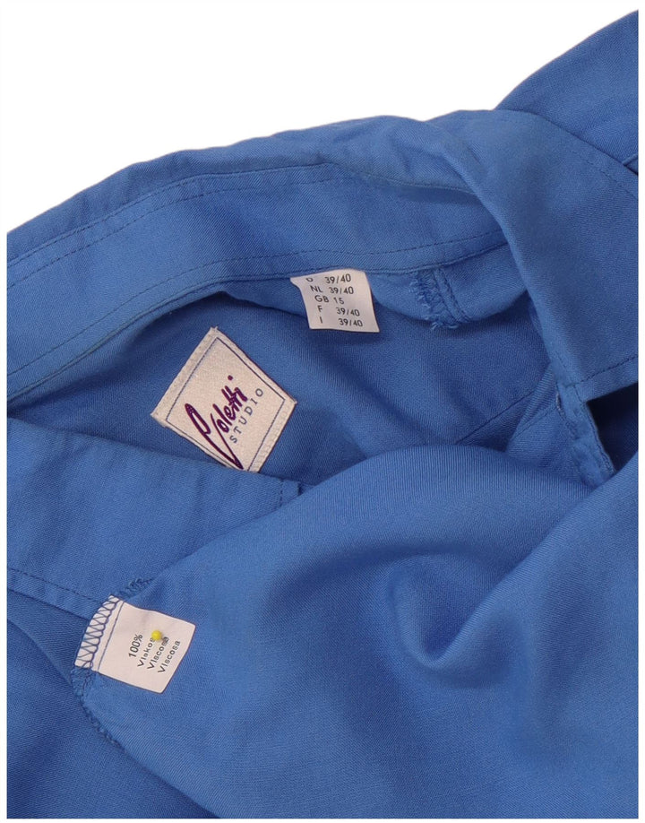 Ανδρικό κοντομάνικο γραφικό ανδρικό πουκάμισο Studio Coletti Μέγεθος 15 39/40 Μεσαίο Μπλε