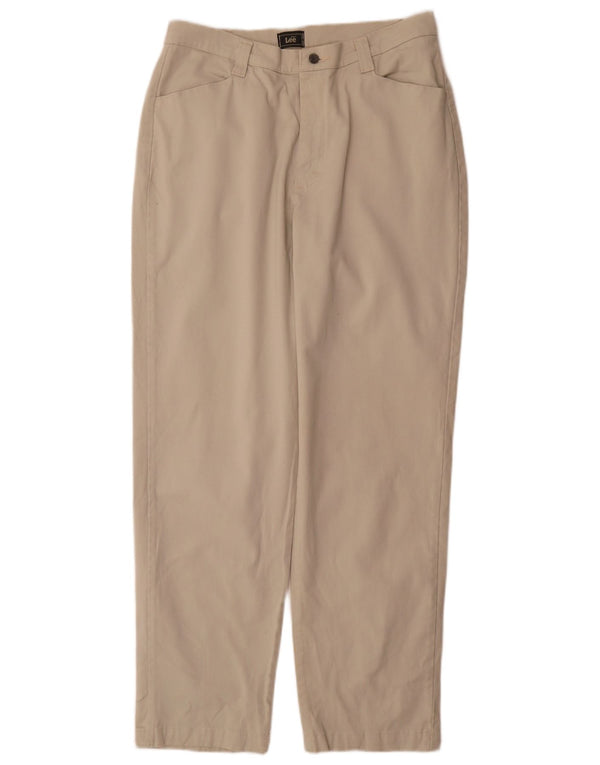 Lee Γυναικείο Παντελόνι Chino με κωνικό ψηλόμεσο US 16 2XL W32 L31 Μπεζ βαμβακερό