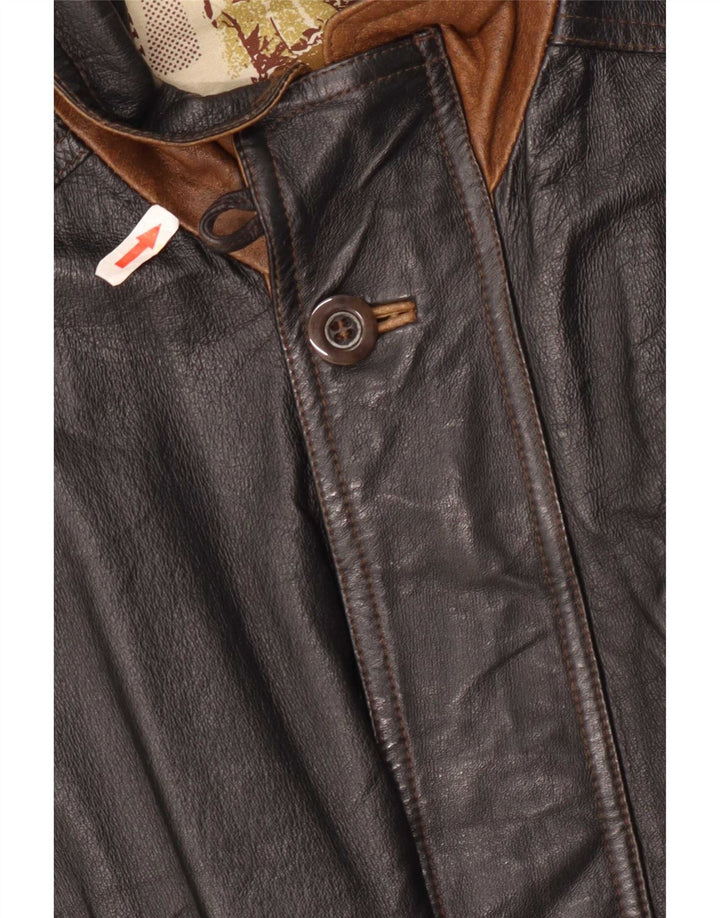 Ανδρικό Δερμάτινο Μπουφάν Creation EU 48/50 Medium Black
