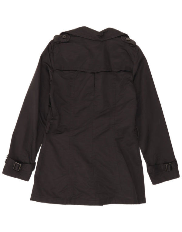 Zara Γυναικεία καμπαρντίνα UK 12 Medium Black Cotton