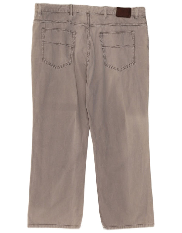 Marks & Spencer Mens Blue Harbour Straight Casual Παντελόνι W42 L29 Γκρι