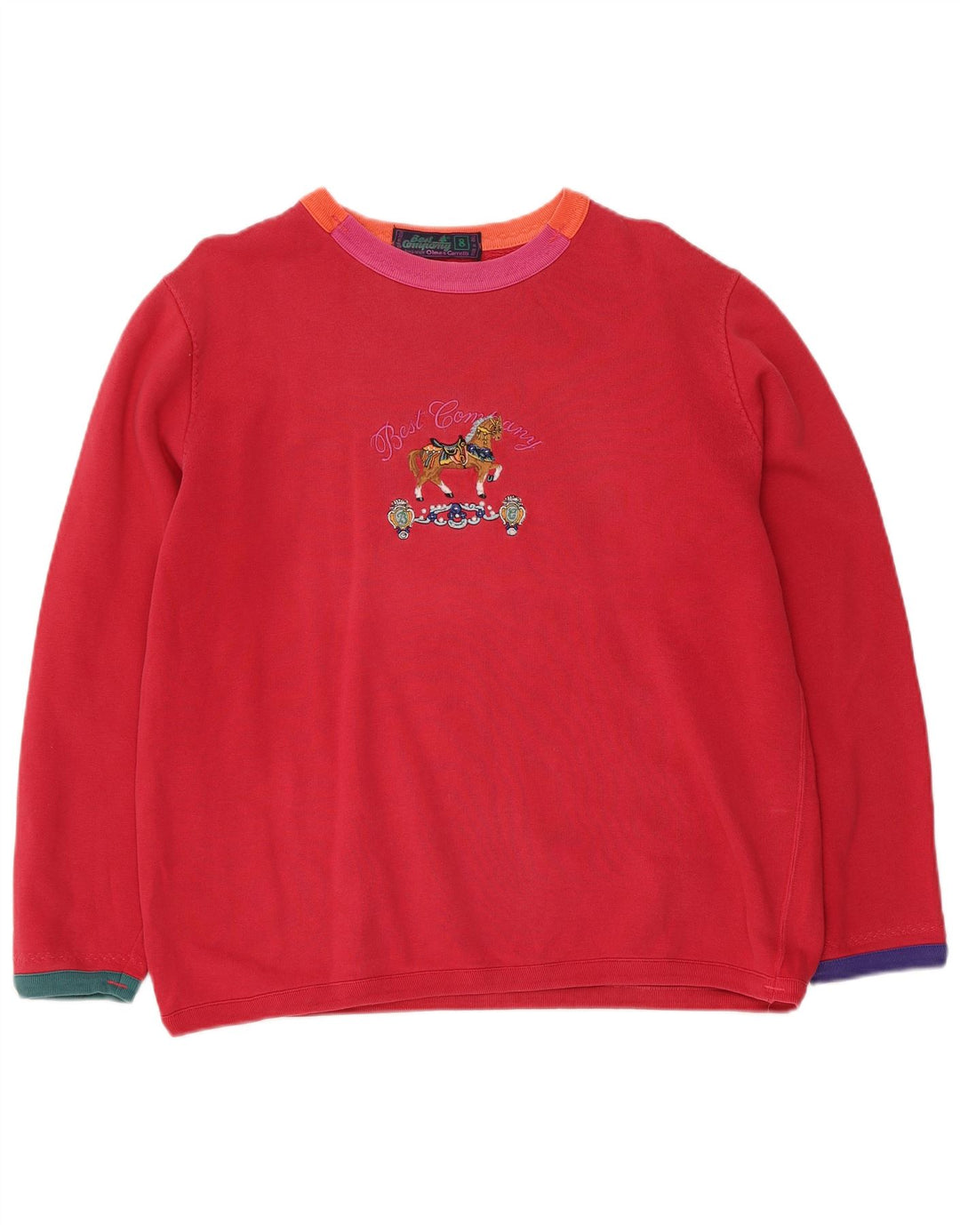 ΚΑΛΥΤΕΡΗ COMPANY Γυναικεία υπερμεγέθη γραφική φούτερ Jumper UK 8 Small Red